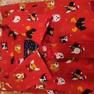 DOGS In SANTA HATS, SCARVES &ANTLERS. Men Dress Shirt. New! Perfect Holiday Gift